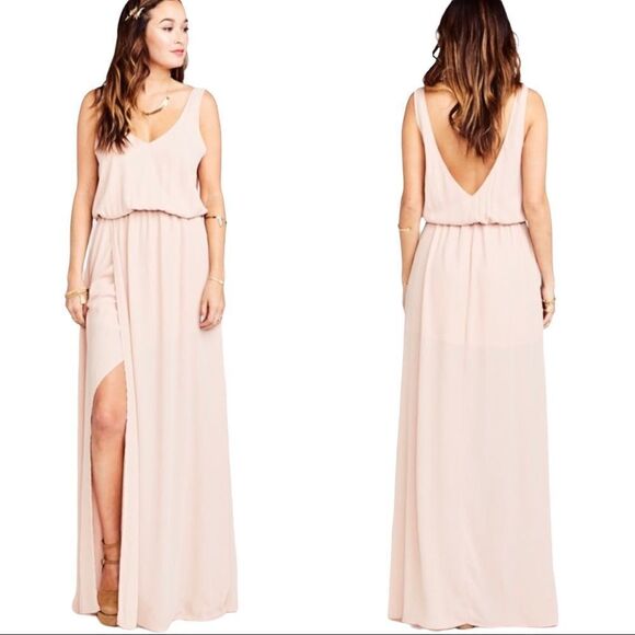 Show Me Your MuMu Kendall Maxi Dress NWT Small Dusty Rose - Picture 1 of 17